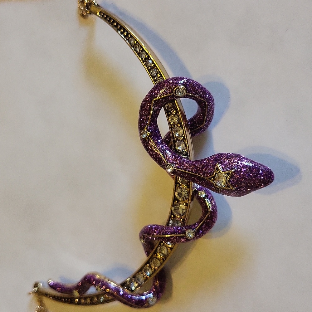 Betsey Johnson Purple Snake Necklace - Picture 5 of 5